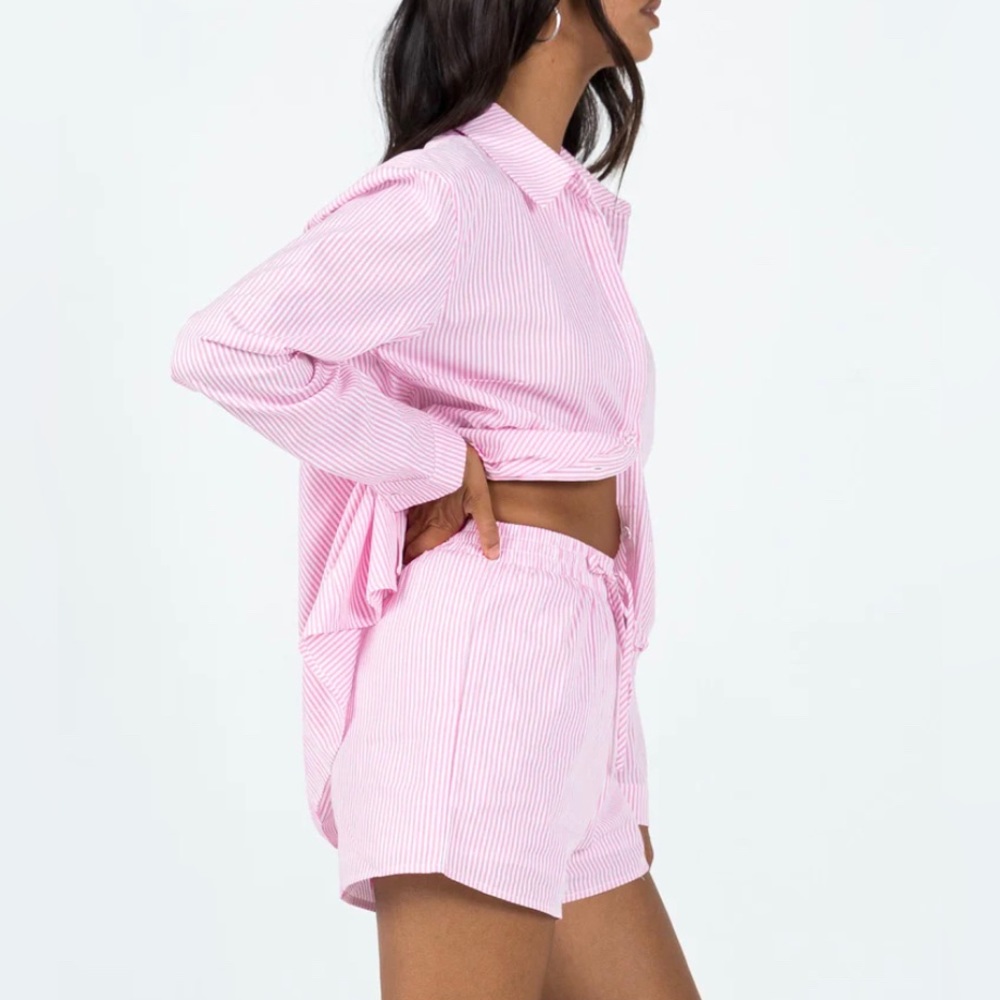 Princess Polly Chloe pink white stripe set
